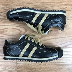 SODA Black and Tan Striped Sneaker Tennis Shoes